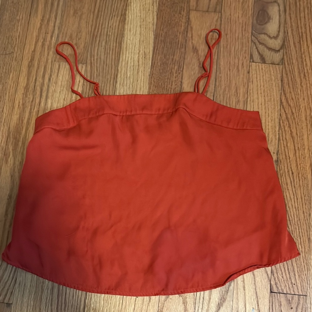 Express Orange Sleeveless Crop Camisole